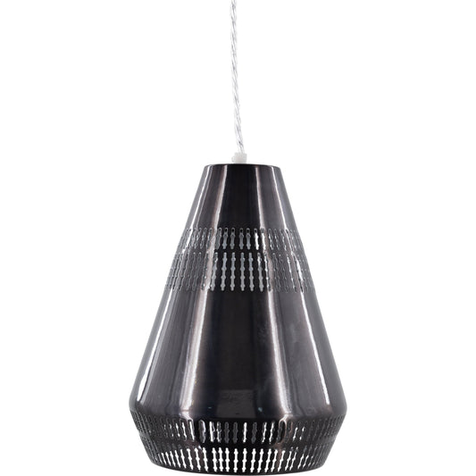 Henrik Ceiling Light - 24085 by Surya in dark purple, medium grey and hand finished, translucent. Made from metal in a modern style.