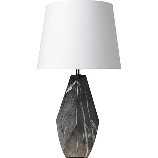 Henley - 19820 by Surya in n/a, white and base marbled. Made from linen, polyester, ceramic, metal - iron, 100% metal in a modern style.