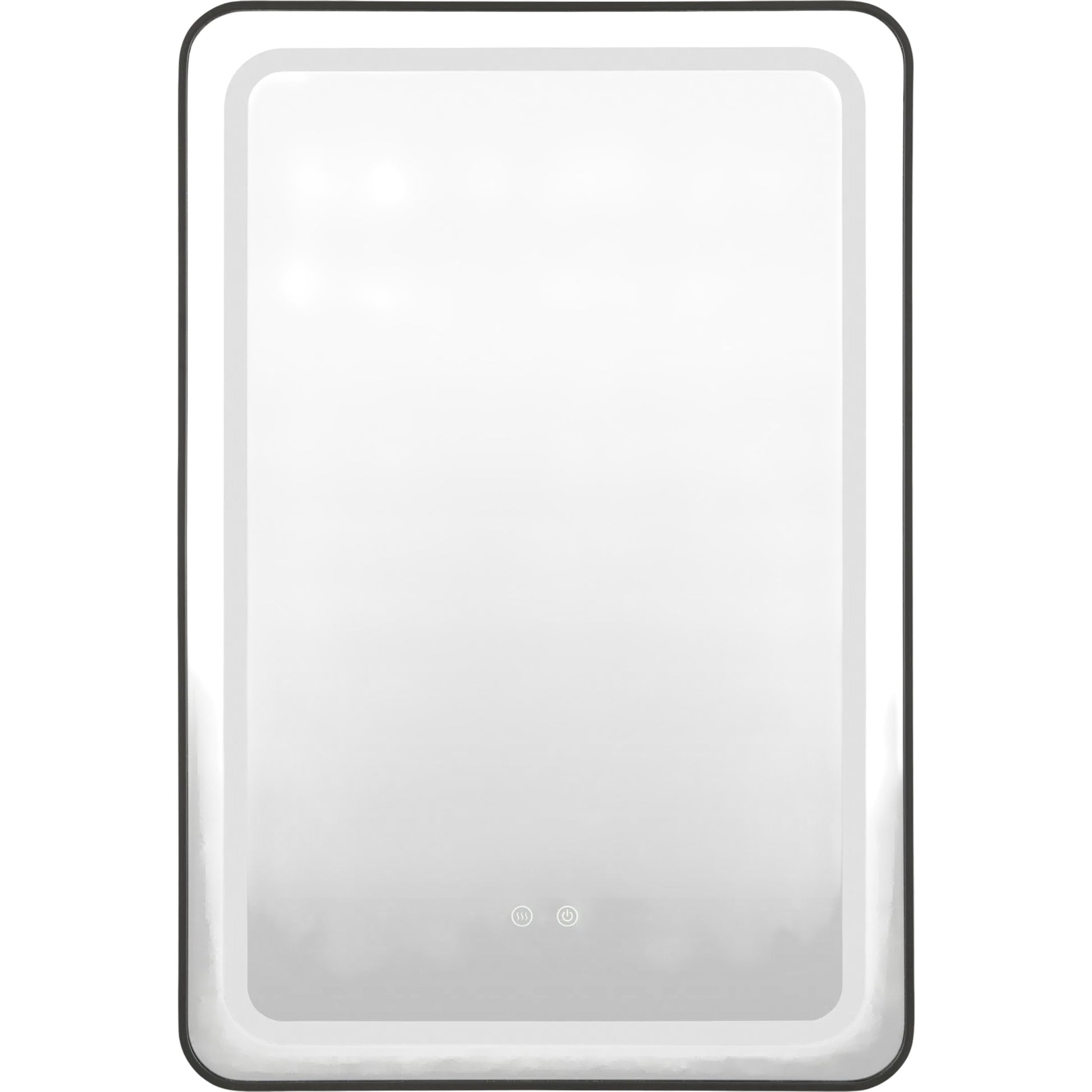 Hena Vanity Mirror by Livabliss in black and matte. Made from aluminum in a unique style.