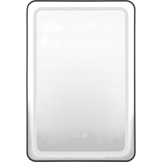 001 SI-2530580,SI-2530581 | Primary Silo | Hena Vanity Mirror by Livabliss in black and matte. Made from aluminum in a unique style.