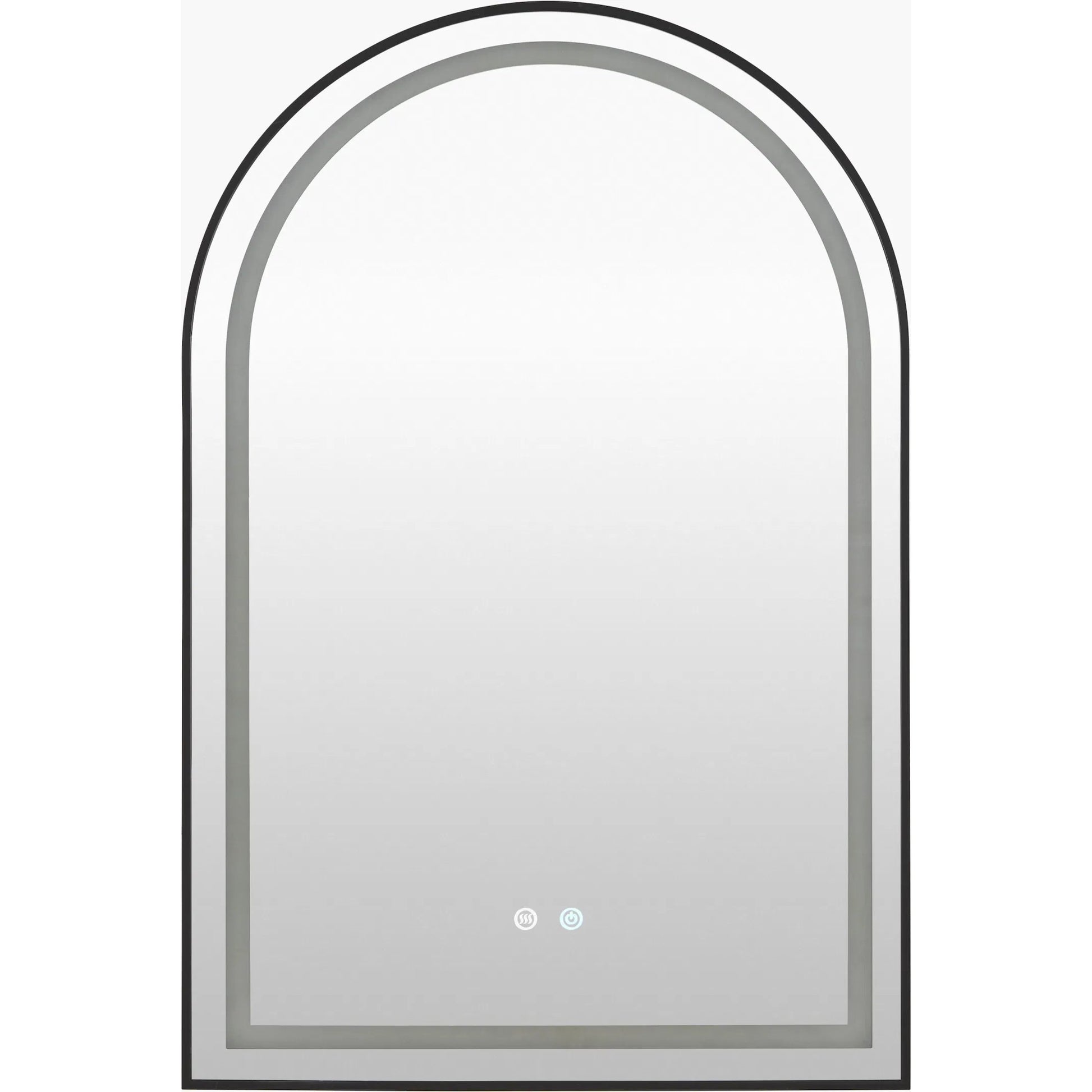 Hena Vanity Mirror by Livabliss in black and matte black. Made from aluminum in a unique style.