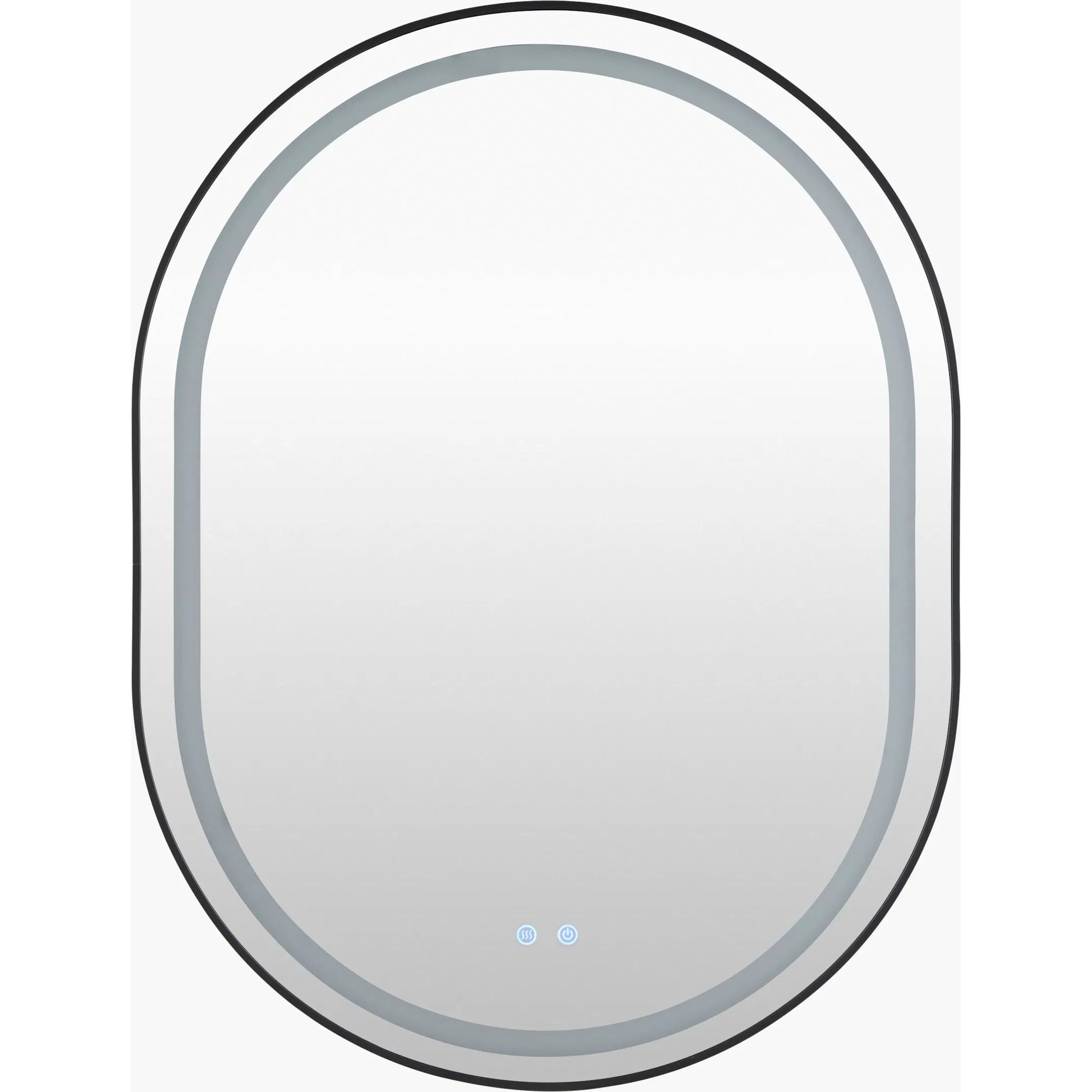 Hena Vanity Mirror by Livabliss in black and matte black. Made from aluminum in a unique style.