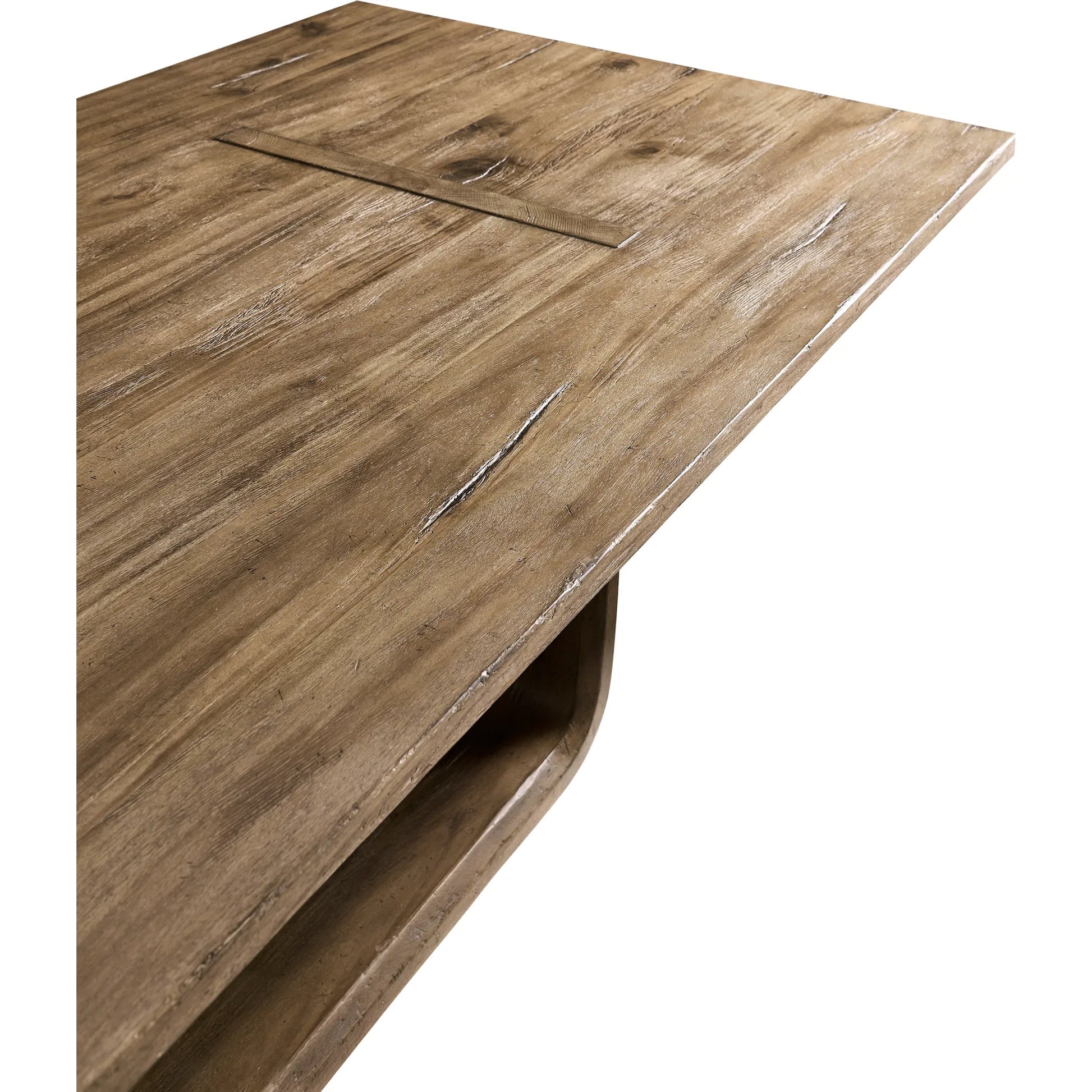 108" Stone Ridge Rectangular Table by Jonathan Charles in tully light acacia. Made from acacia veneer in a transitional style.