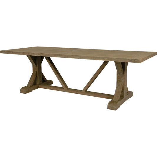 001 SI-2167236 | Primary Silo | Coastal Outdoor Teak 94" Trestle Dining Table by Sunset West in teak. Made from teak in a modern style.