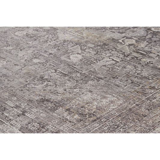 Sarrant Transitional Rug - 3966F by Feizy in gray, silver, ivory. Made from viscose, polyester in a unique style.