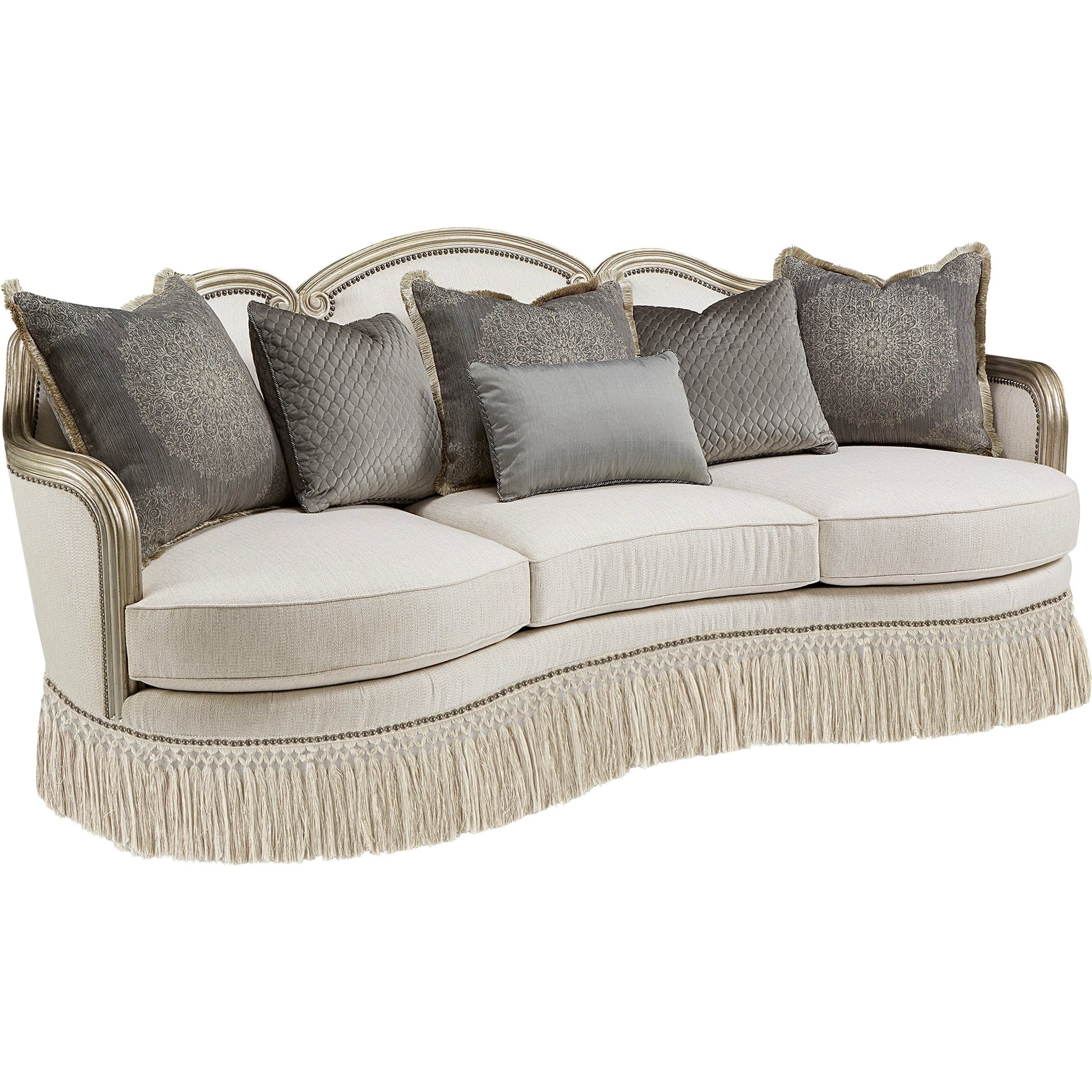 Giovanna Bezel Sofa by A.R.T. Furniture in beige. Made from unique in a transitional style.