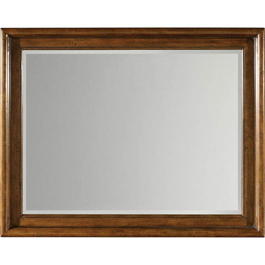 Tynecastle Landscape Mirror by Hooker Furniture in chestnut. Made from alder veneers, mirror in a traditional style.