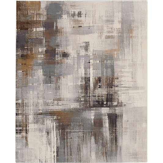 Clio Rug - 39LWF by Feizy in ivory, gray, brown. Made from polypropylene, polyester in a unique style.