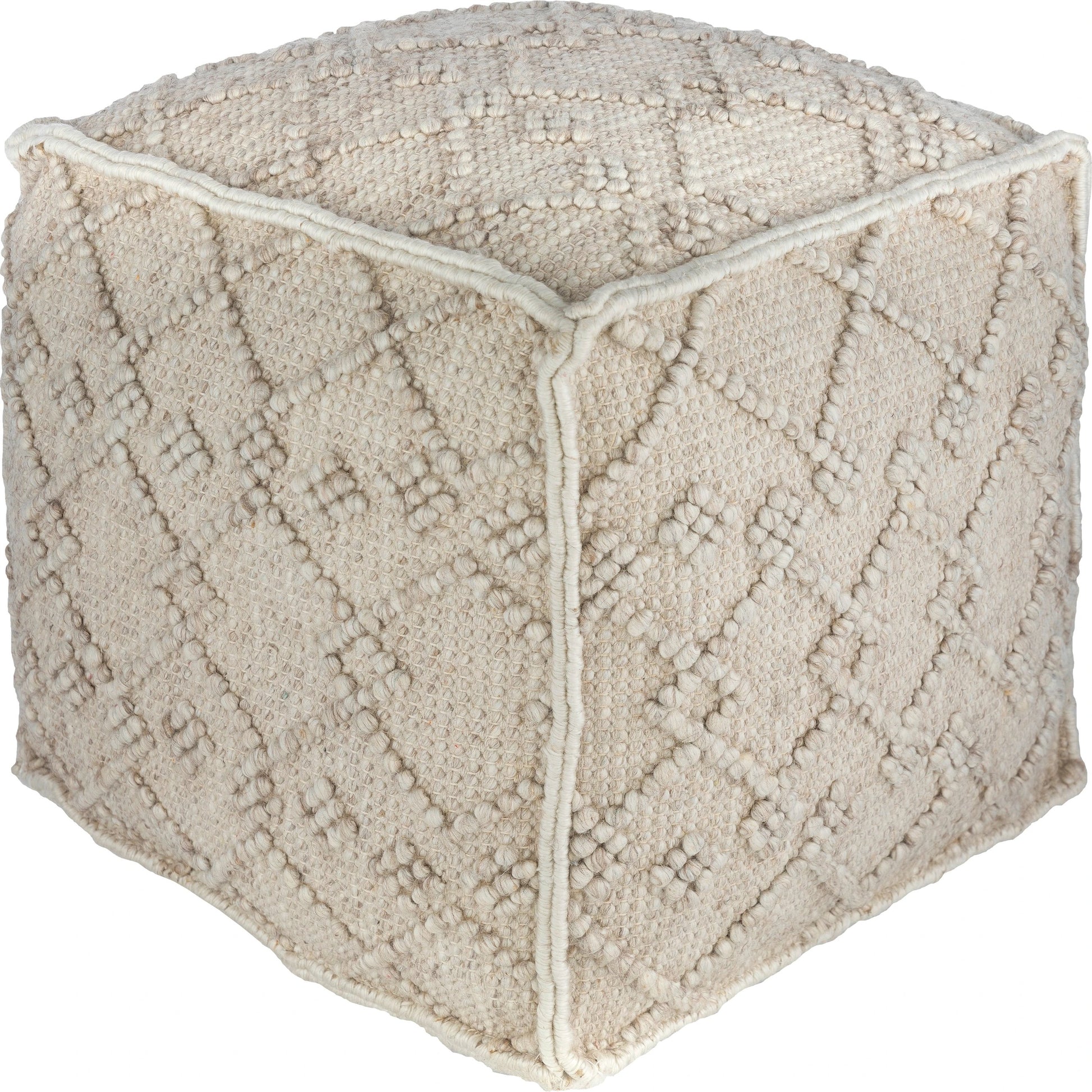 Hygge - 15737 by Livabliss in white, charcoal. Made from 70% wool, 30% viscose, 100% polybeads, 100% cotton in a eclectic & global style.