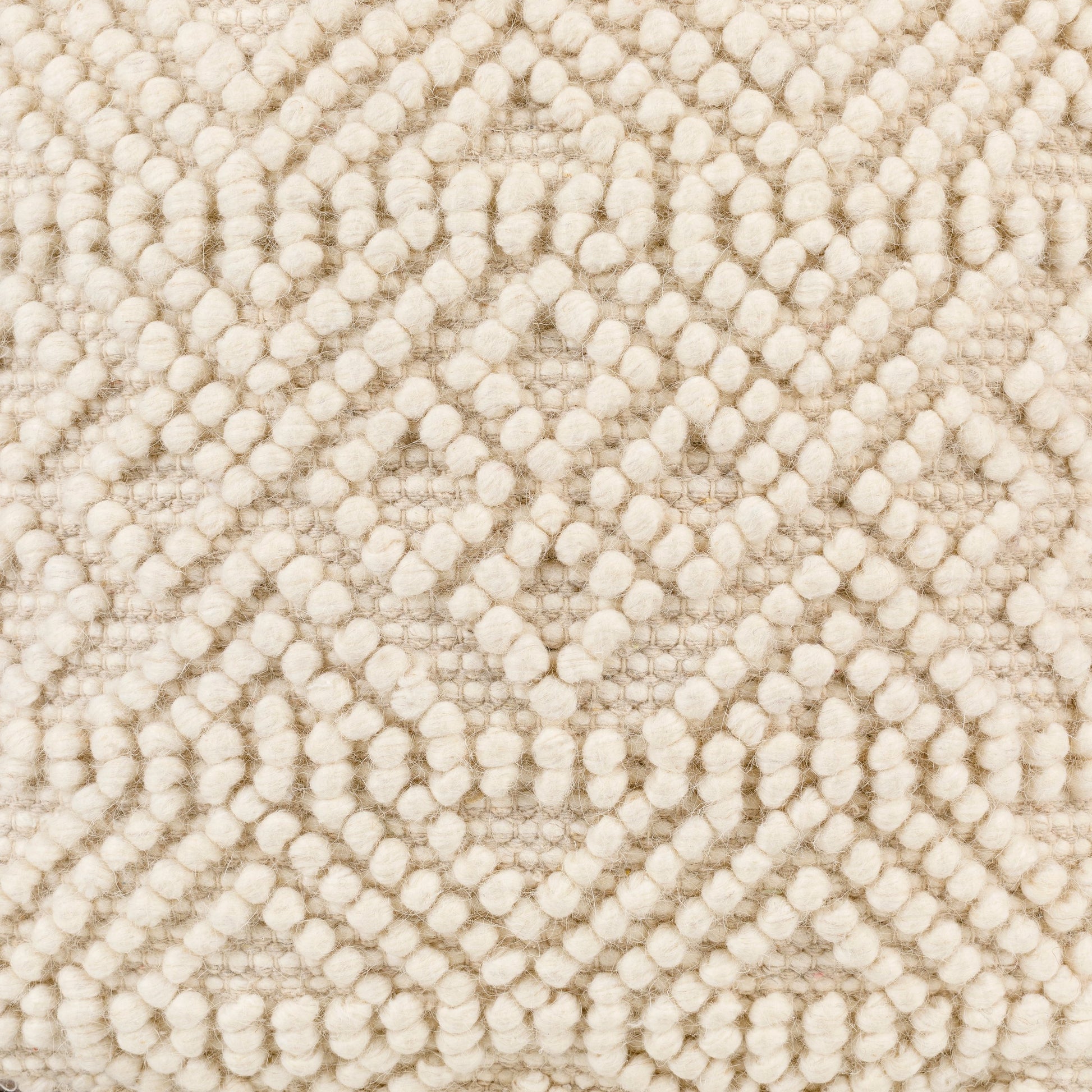 Hygge - 16767 by Livabliss in cream. Made from 40% cotton, 30% polyester, 30% wool, 100% polybeads, 100% cotton in a eclectic & global style.