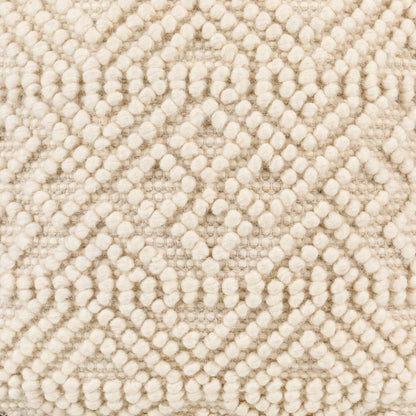 Hygge - 16767 by Livabliss in cream. Made from 40% cotton, 30% polyester, 30% wool, 100% polybeads, 100% cotton in a eclectic & global style.