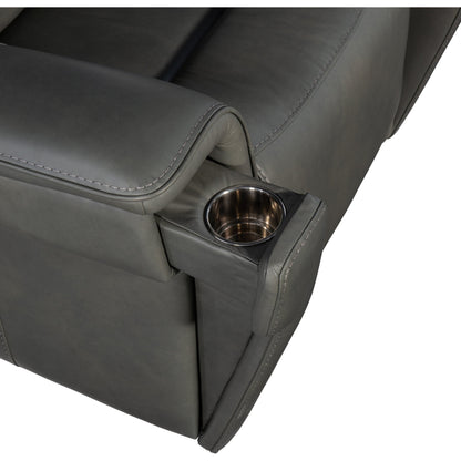 Lyra Zero Gravity Power Recliner by Hooker Furniture. Made from leather in a traditional style.