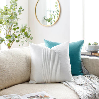 Solid Pleated Pillow - 21333 by Surya. Made from 100% polyester in a modern style.