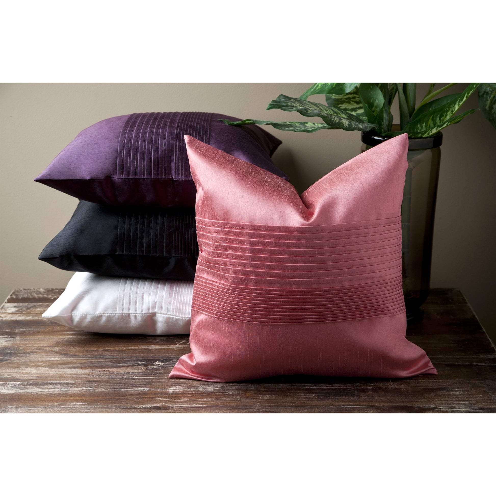 Solid Pleated Pillow - 21333 by Surya. Made from 100% polyester in a modern style.