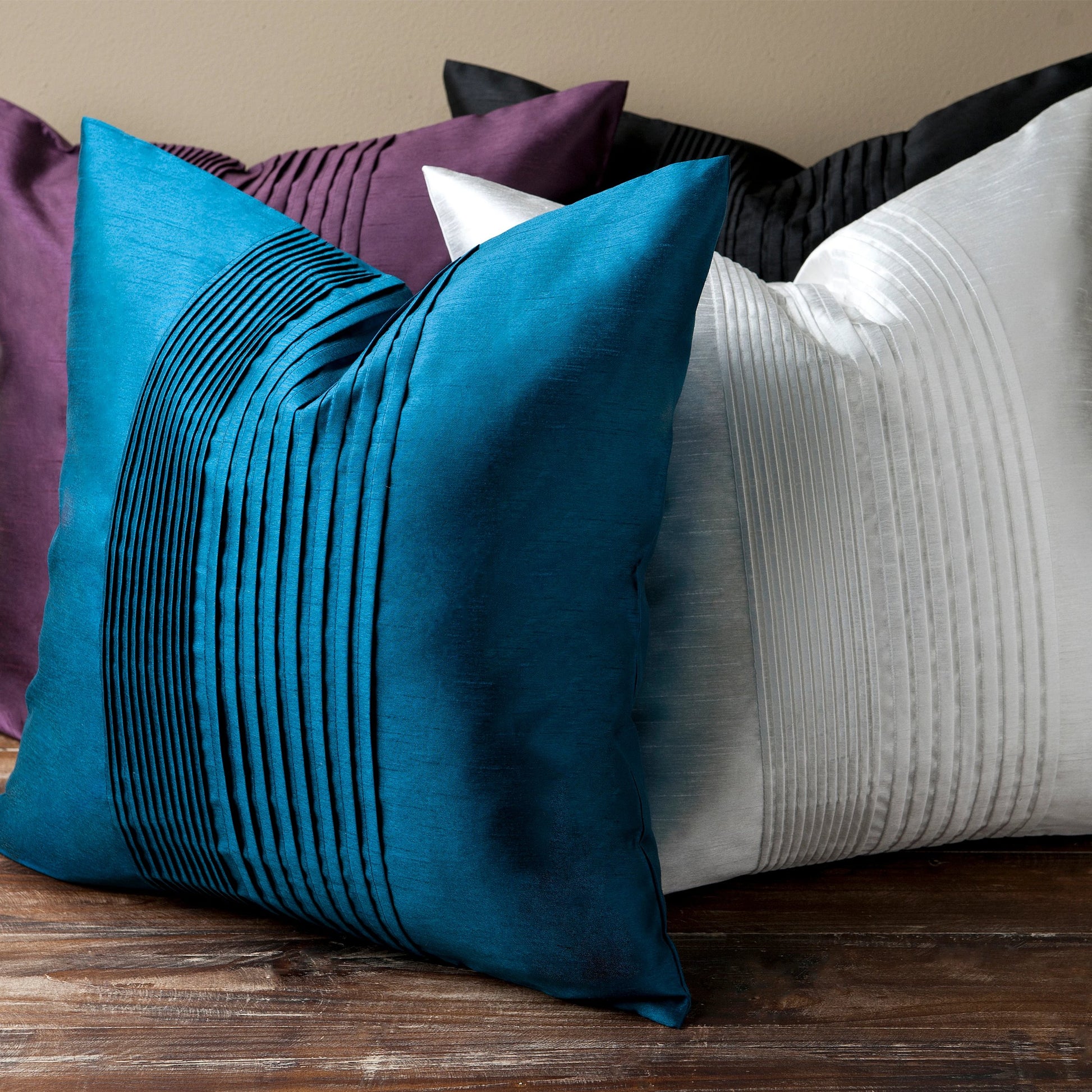 Solid Pleated Pillow - 21333 by Surya. Made from 100% polyester in a modern style.