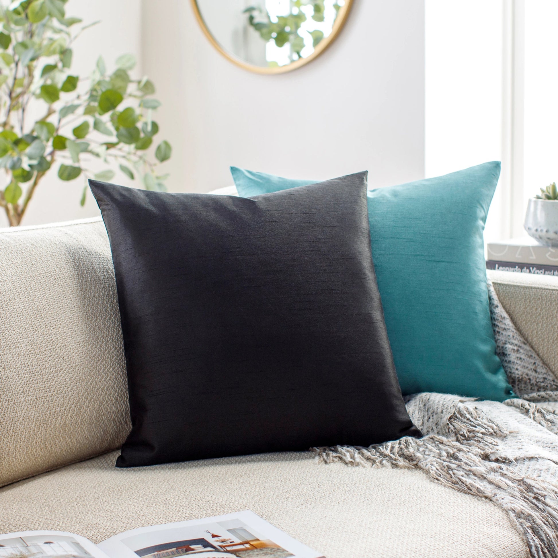 Solid Luxe Pillow - 6637 by Surya. Made from 100% polyester in a modern style.