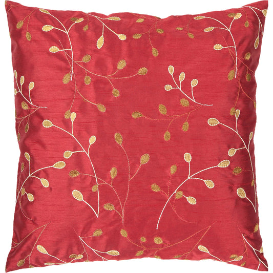 Blossom II Pillow - 24860 by Livabliss in cherry, gold, ivory. Made from 100% polyester in a modern style.