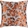 Taupe, Dark Brown, Burnt Orange / Down Feather / 18" x 18"