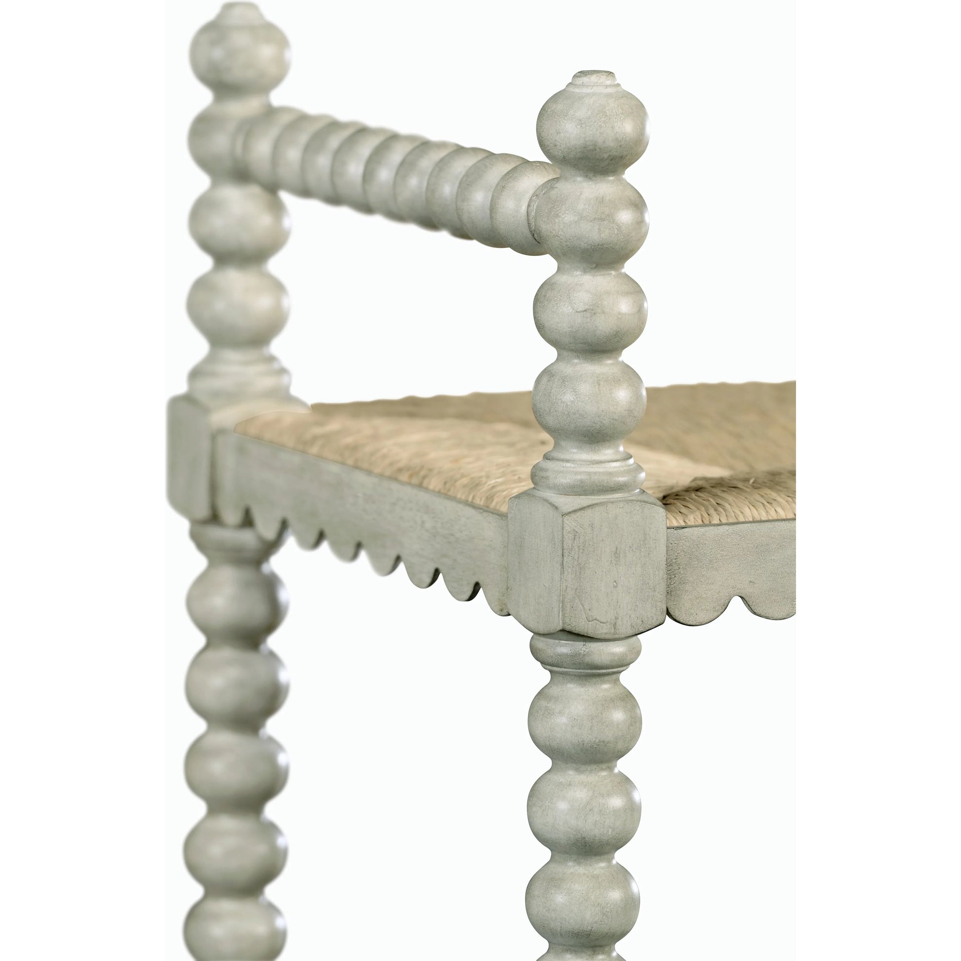 William Yeoward Bellingham Double Bench by Jonathan Charles in grey and country gray. Made from acacia in a cottage & farmhouse style.