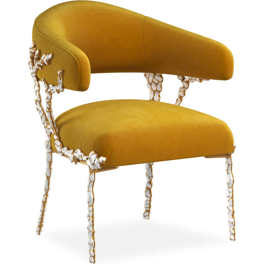 Glimmer of Hope Chair by Caracole in gold brush. Made from metal in a unique style.