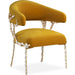 Glimmer of Hope Chair by Caracole in gold brush. Made from metal in a eclectic & global style.