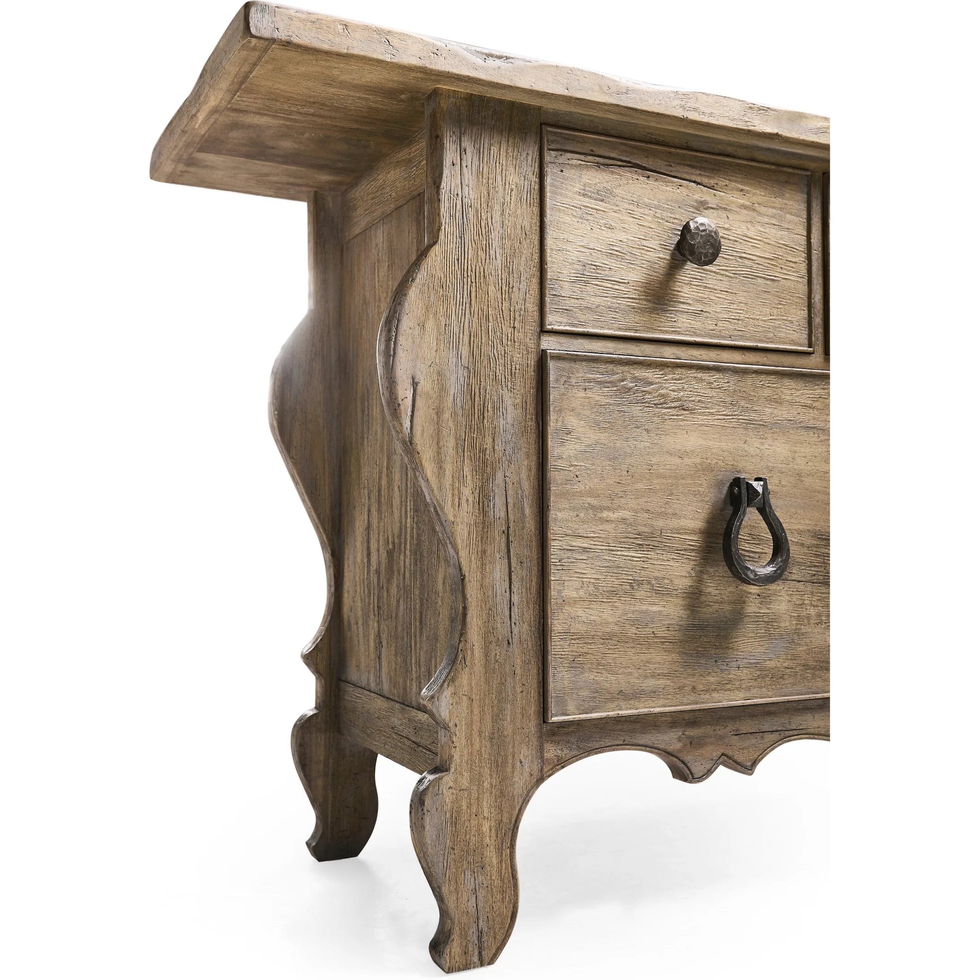 Caldera Dresser by Jonathan Charles in light spain painted walnut. Made from main acacia in a unique style.