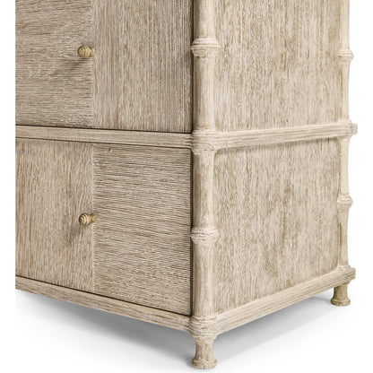 Bywater Dresser by Jonathan Charles in beige and washed acacia. Made from oak, aluminum, acacia veneer, beech in a transitional style.