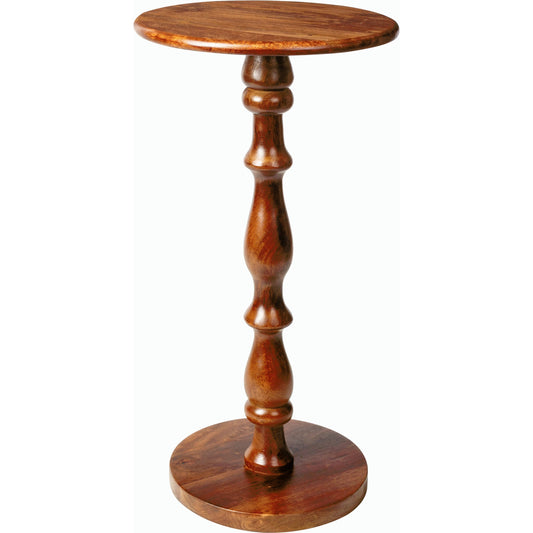 Harare End Table - 32769 by Livabliss in top: brown, base: brown and lacqueredlacquered. Made from top: wood, base: wood in a traditional style.