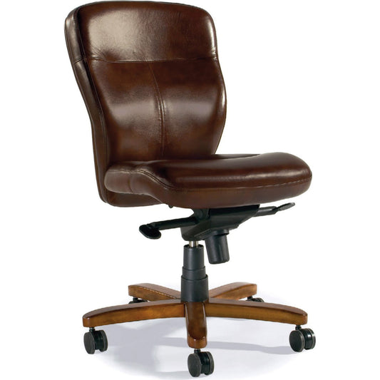 Sasha Executive Chair by Hooker Furniture in padovanelle mogano. Made from leather in a unique style.
