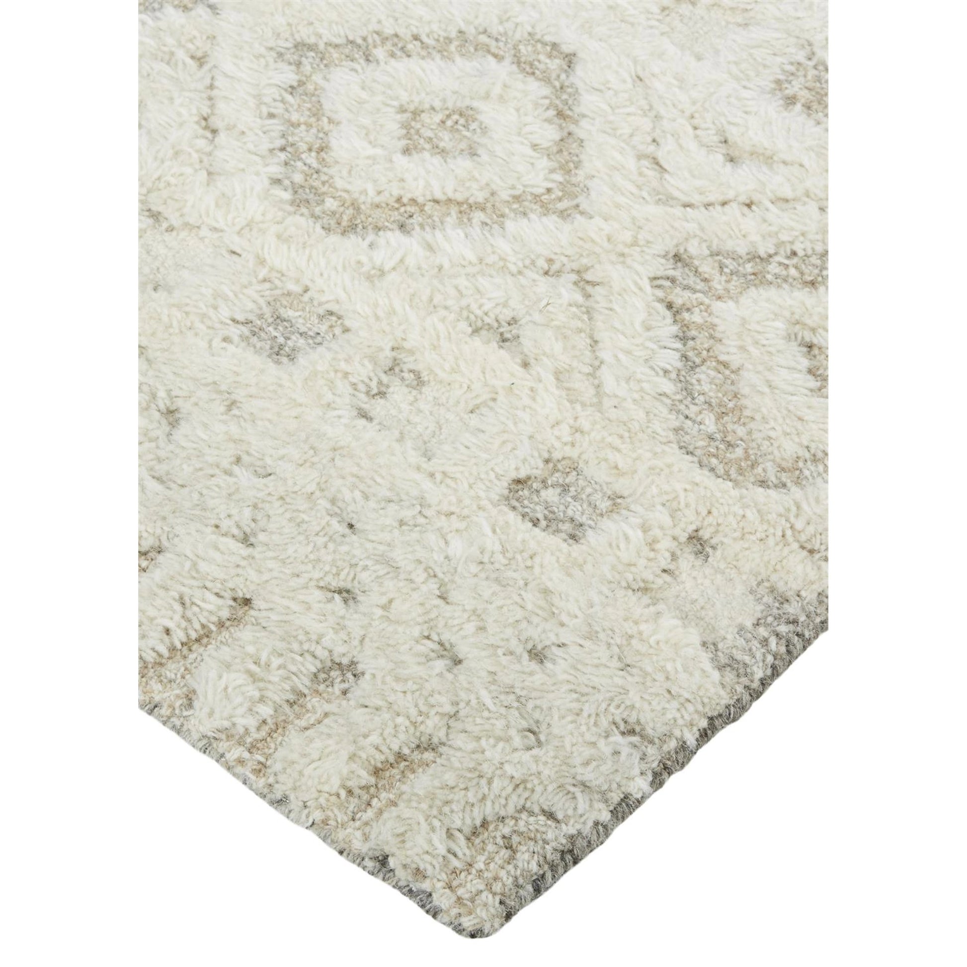 Anica Transitional Diamond Rug - 8010F by Feizy in ivory, tan. Made from wool in a unique style.