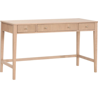 Highland Desk by Essentials For Living in natural oak. Made from solid oak wood, oak veneer, iron, felt in a transitional style.