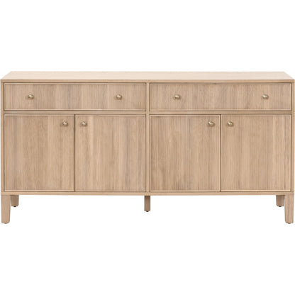 Highland Media Sideboard by Essentials For Living in natural oak. Made from solid oak wood, oak veneer, iron, felt in a transitional style.