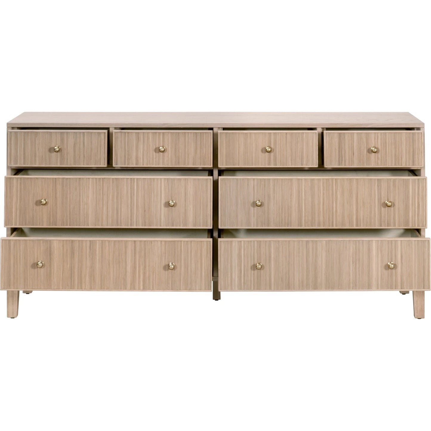 002 SI-2138248 | Additional Silo | Highland Double Dresser by Essentials For Living in natural oak. Made from solid oak wood, oak veneer, iron, felt in a cottage & farmhouse style.