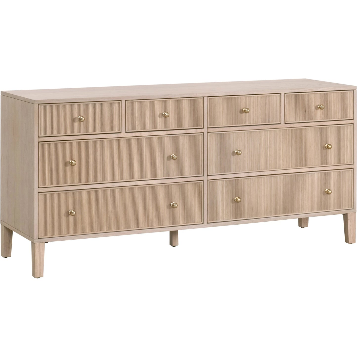 001 SI-2138248 | Primary Silo | Highland Double Dresser by Essentials For Living in natural oak. Made from solid oak wood, oak veneer, iron, felt in a cottage & farmhouse style.