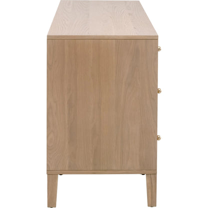 Highland Double Dresser by Essentials For Living in natural oak. Made from solid oak wood, oak veneer, iron, felt in a cottage & farmhouse style.