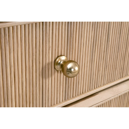 Highland Double Dresser by Essentials For Living in natural oak. Made from solid oak wood, oak veneer, iron, felt in a cottage & farmhouse style.