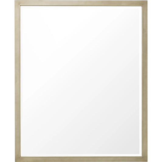 Melange Now You See Me Mirror by Hooker Furniture in satin brass. Made from wood, metal, mirror, fabric, 82% polyester, 13% acrylic, 5% linen in a transitional style.