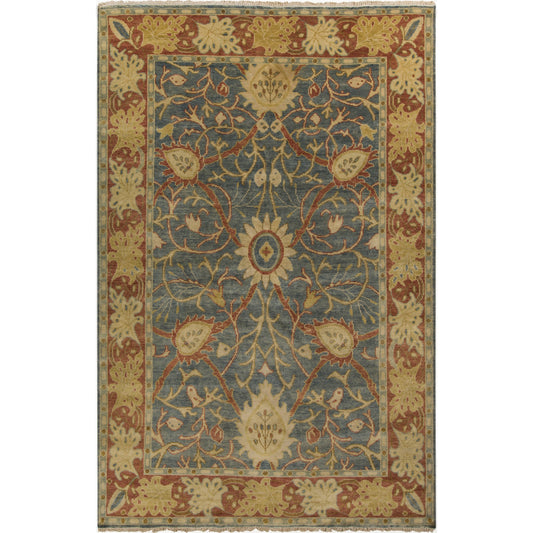 Hillcrest Rug - 1691 by Surya in sage, rust, dusty sage, tan, mustard. Made from 100% new zealand wool in a unique style.