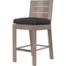 Laguna Outdoor Barstool in Canvas Flax by Sunset West in browns. Made from aluminum in a modern style.