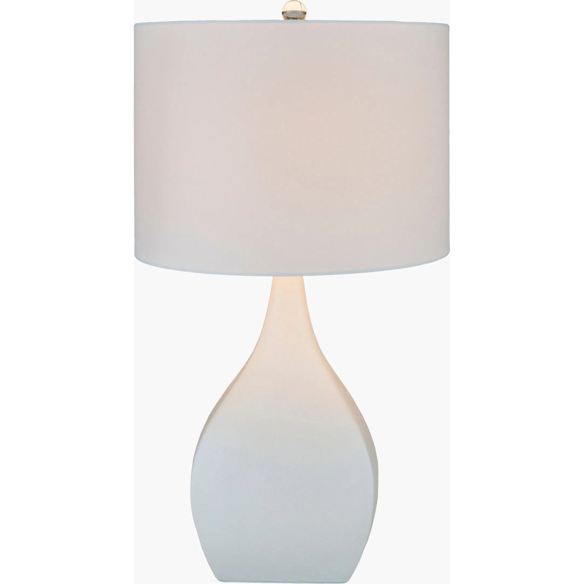 Hinton - 21526 by Surya in cream, metallic nickel, clear and glazed, light. Made from linen, polyester, ceramic, crystal, metal in a coastal style.
