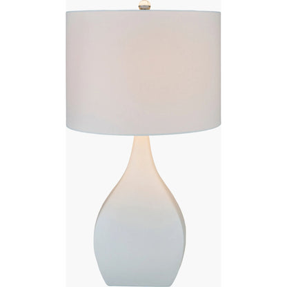 Hinton - 21526 by Surya in cream, metallic nickel, clear and glazed, light. Made from linen, polyester, ceramic, crystal, metal in a coastal style.