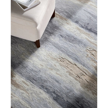 Hiroshima HIO-2301 Rug by Surya in slate gray, sandstone, taupe, stone. Made from wool, viscose in a unique style.