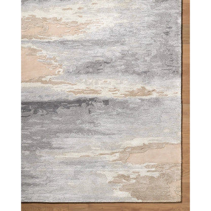 Hiroshima HIO-2301 Rug by Surya in slate gray, sandstone, taupe, stone. Made from wool, viscose in a unique style.