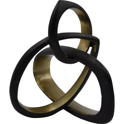 Hitch Sculpture by Worlds Away in black, gold. Made from resin in a eclectic & global style.