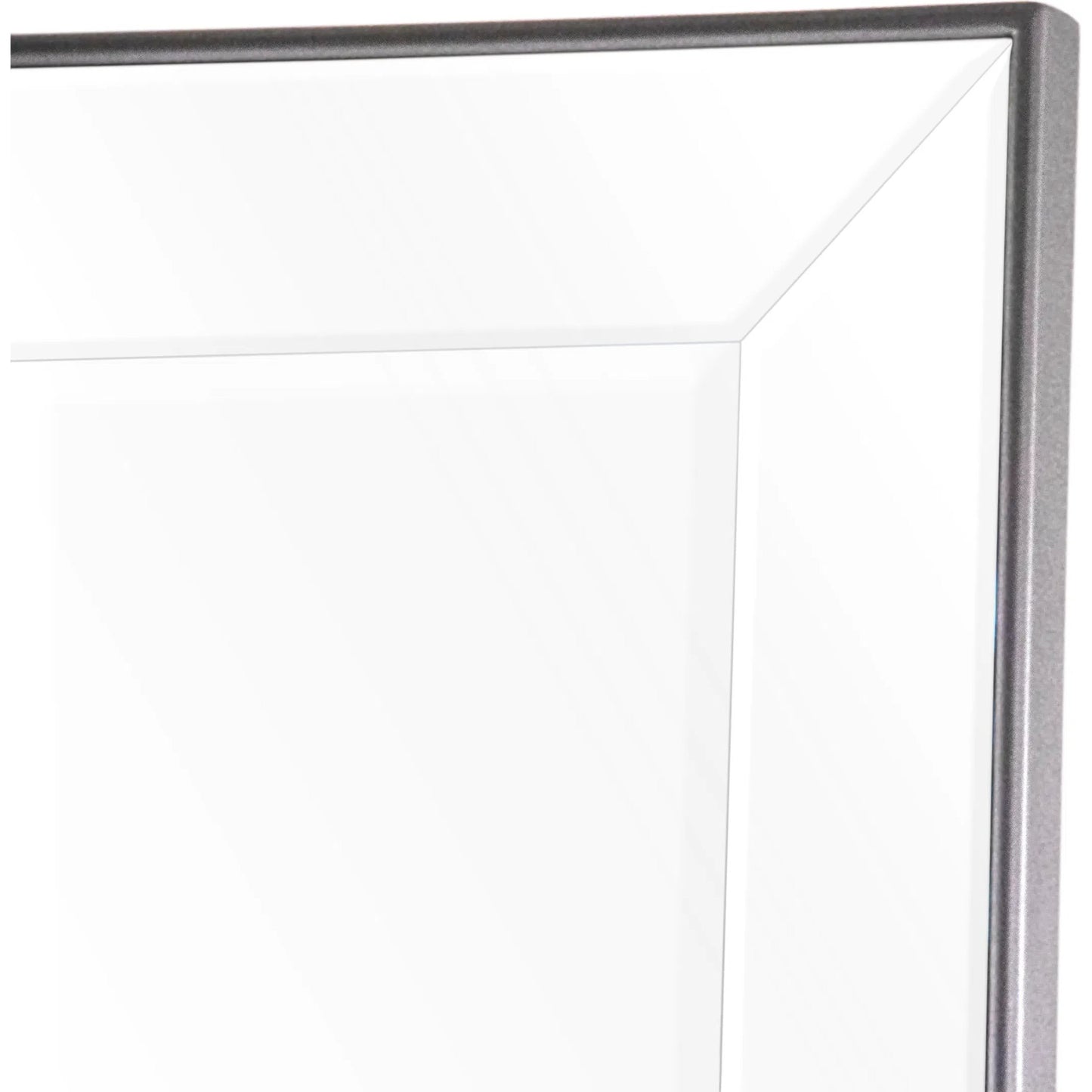 003 SI-2448719 | Closeup | Beveled Panel Mirror by Zentique in silver. Made from iron, glass in a traditional style.