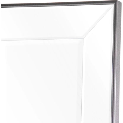 Beveled Panel Mirror by Zentique in silver. Made from iron, glass in a traditional style.