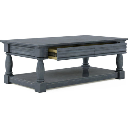 Alcove Cocktail Table by A.R.T. Furniture in slate. Made from acacia solids, maple veneers in a transitional style.
