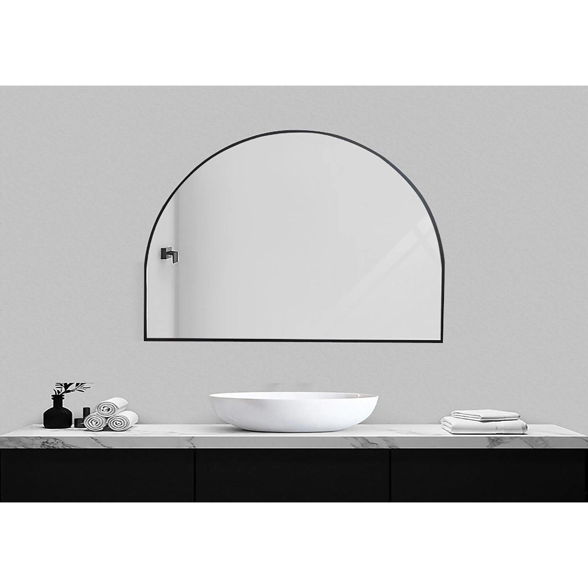 Iron Arched Mirror by Zentique in black. Made from iron, glass in a unique style.