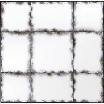 Antiqued Panel Mirror by Zentique in black. Made from iron, glass in a unique style.