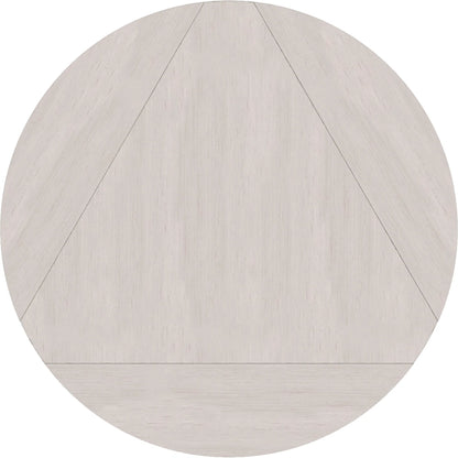 Alcove Chairside Table by A.R.T. Furniture in belgian ivory, burnished brass. Made from acacia solids, maple veneers, iron in a modern style.